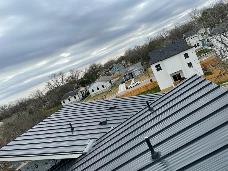 Standing seam metal roof panels with vents for Skylight Repair in Farmersville